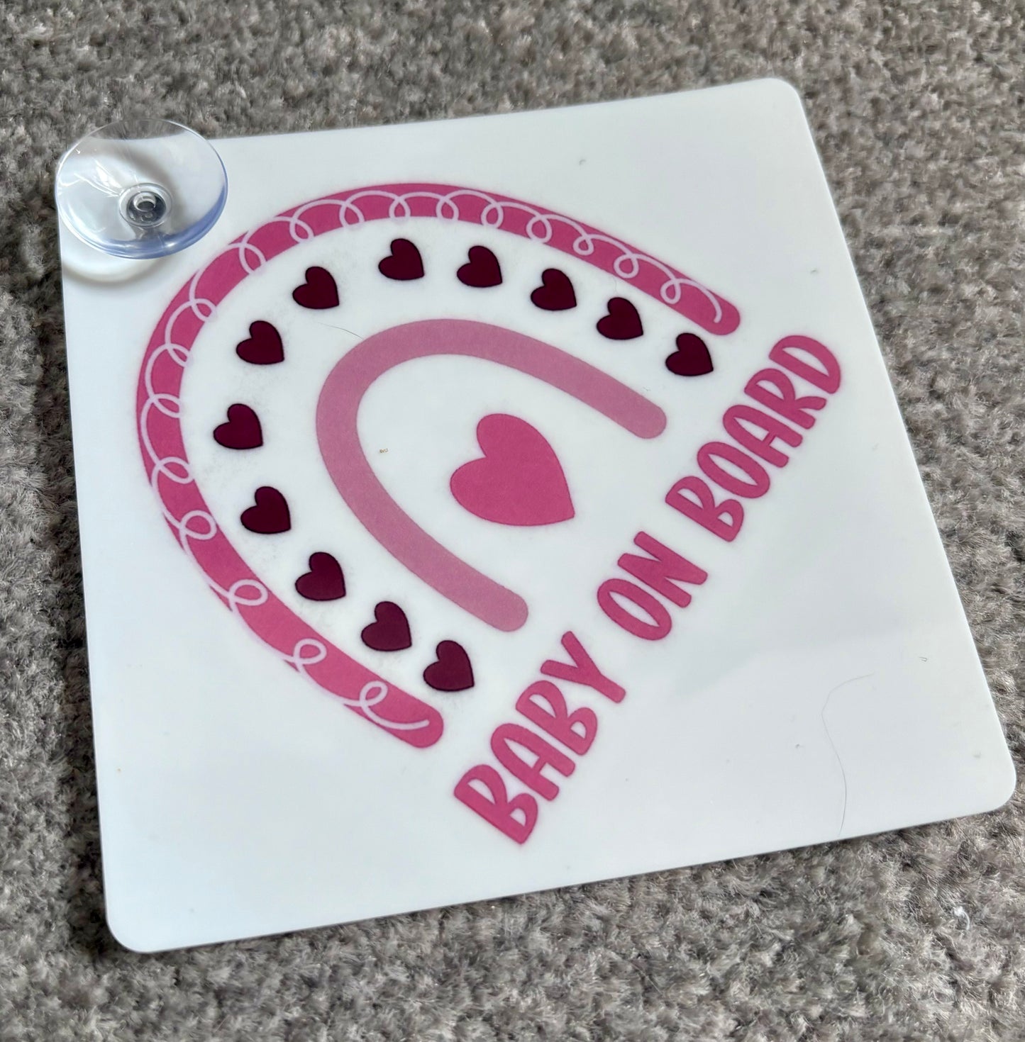 Boho Rainbow Car Sign & Sun Shade