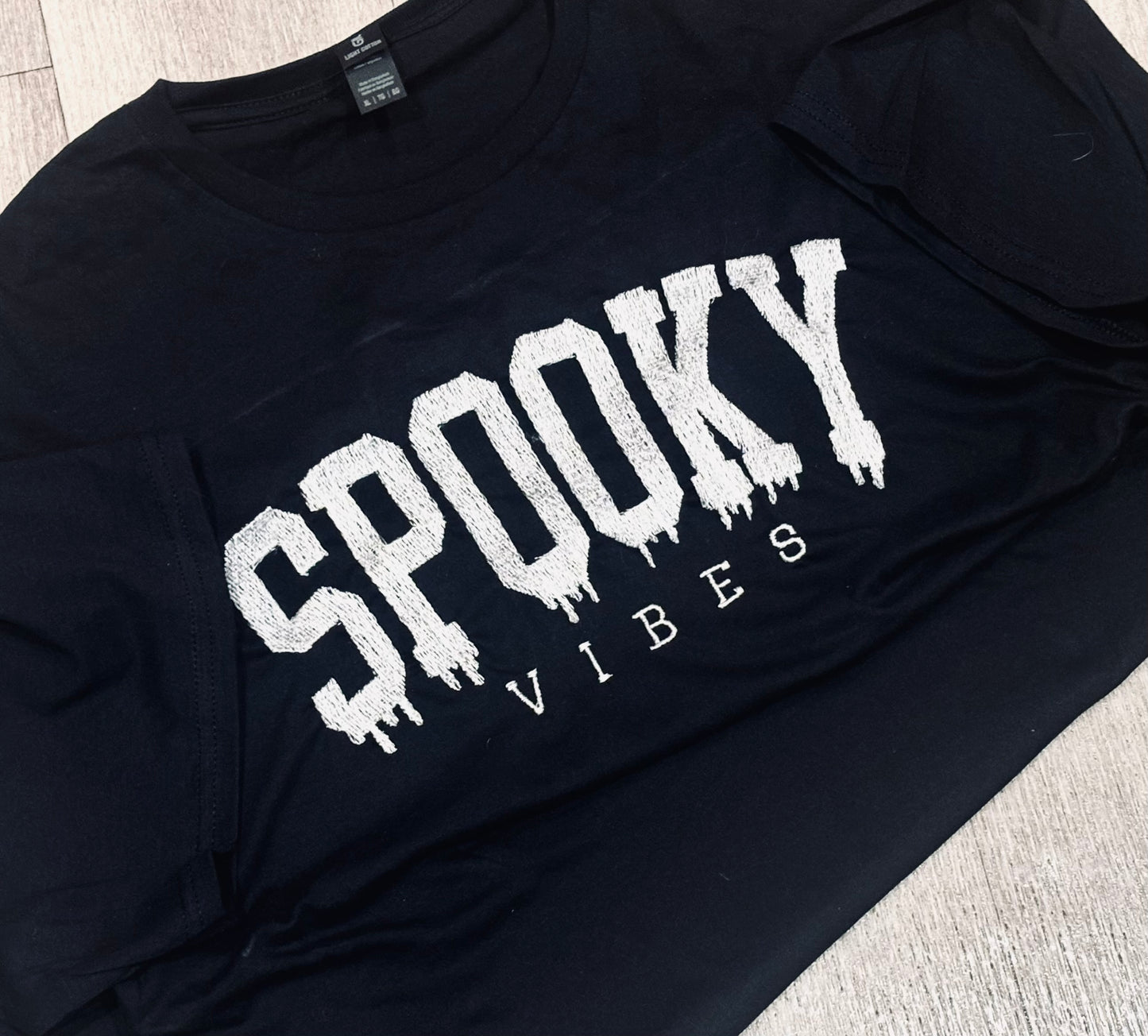 Spooky Vibes Embroidered T-shirt