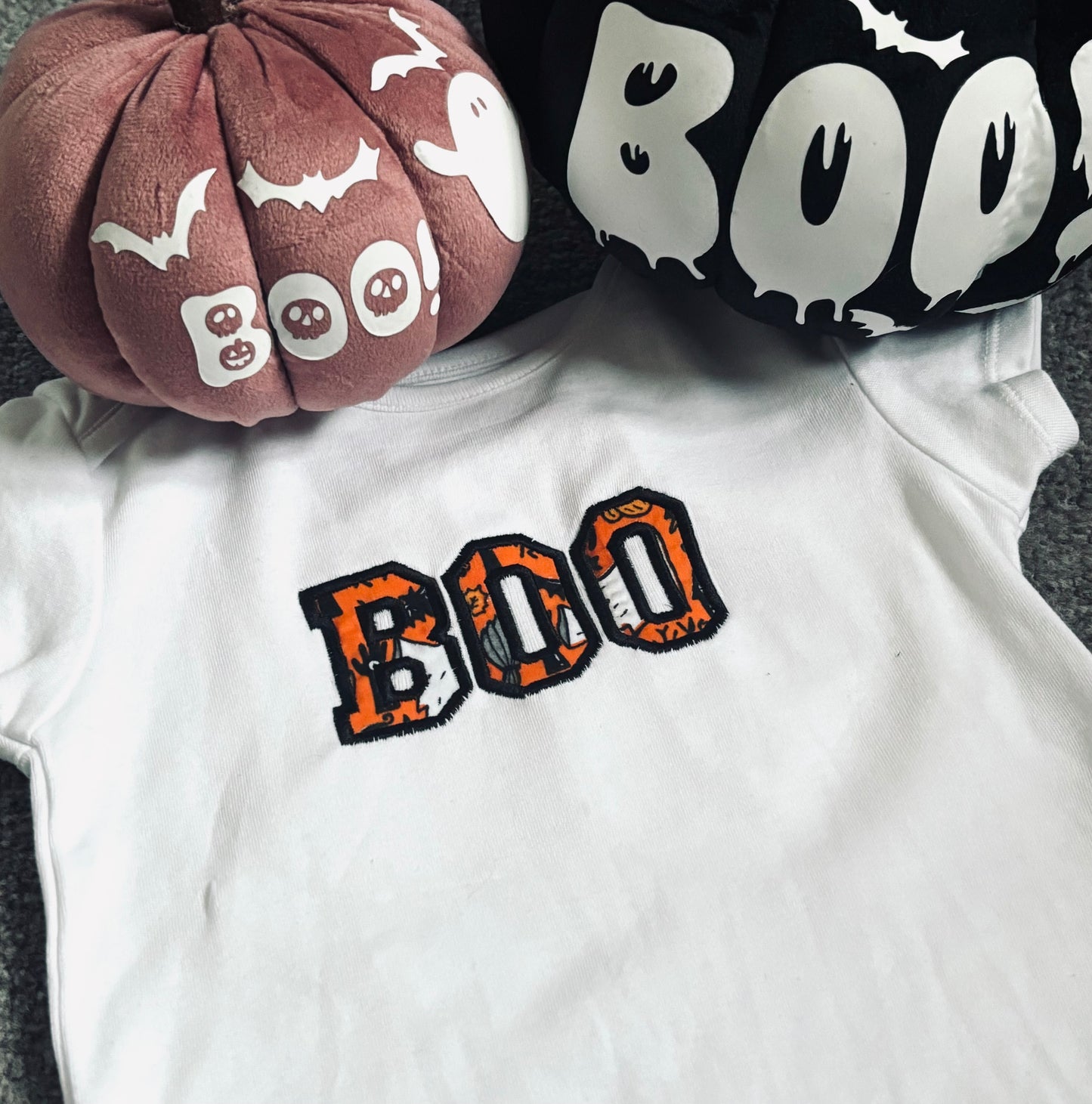 BOO Embroidered Baby Grow