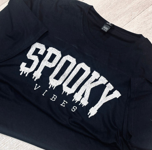 Spooky Vibes Embroidered T-shirt