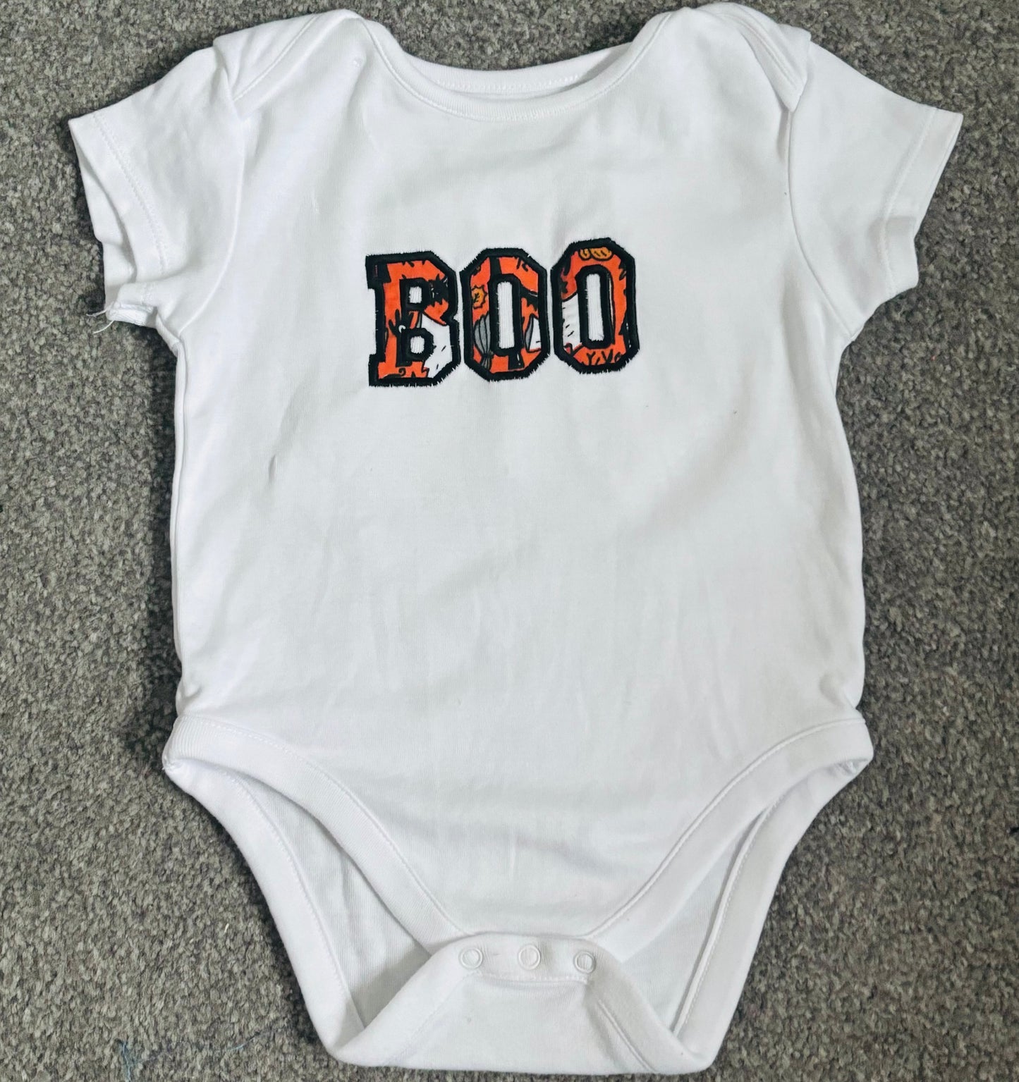 BOO Embroidered Baby Grow