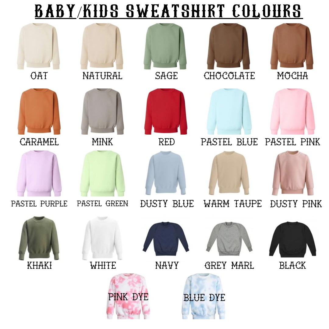 Baby/Kids Embroidered Name Sweatshirt