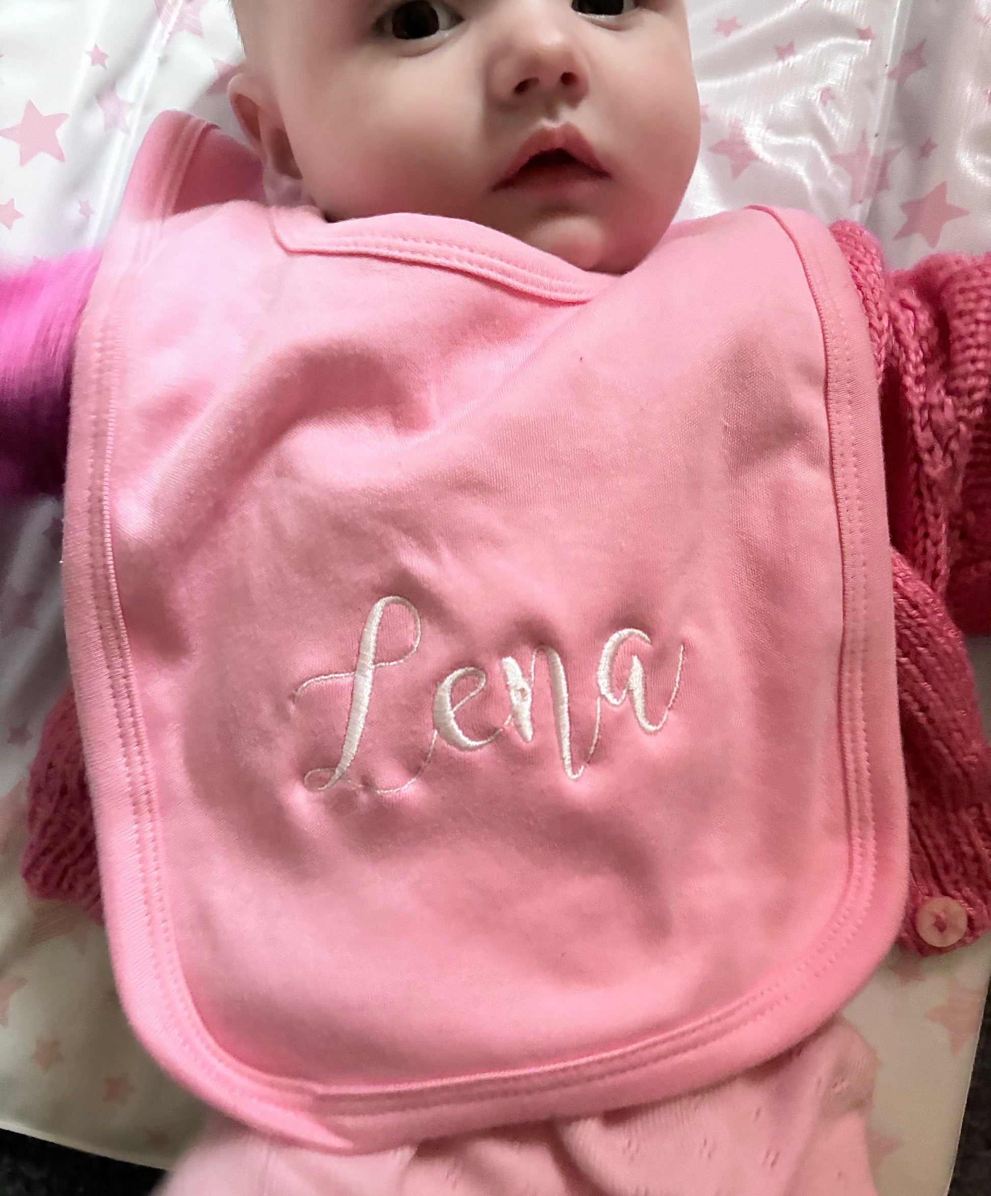 Embroidered baby bib 