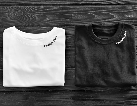 Embroidered Collar Mama Sweatshirt