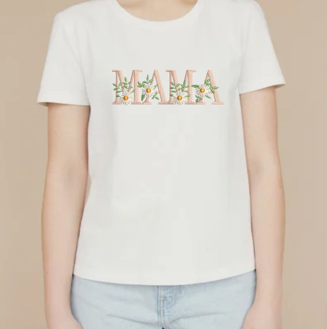 MAMA Pink Floral T-Shirt
