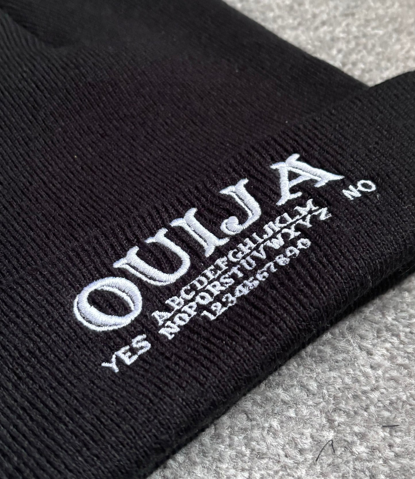 Ouija Board Embroidered Cuffed Beanie