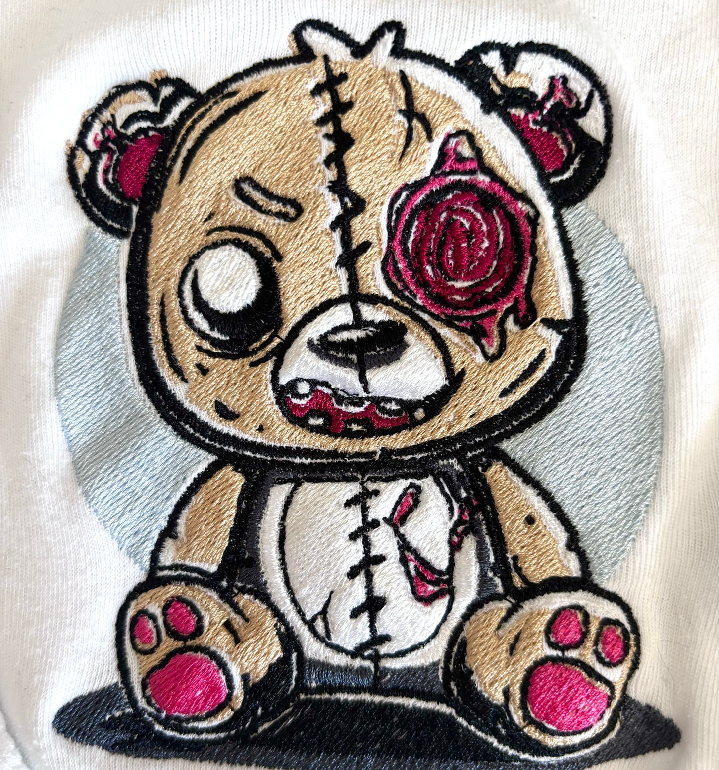 Zombie Bear Embroidered Bodysuit