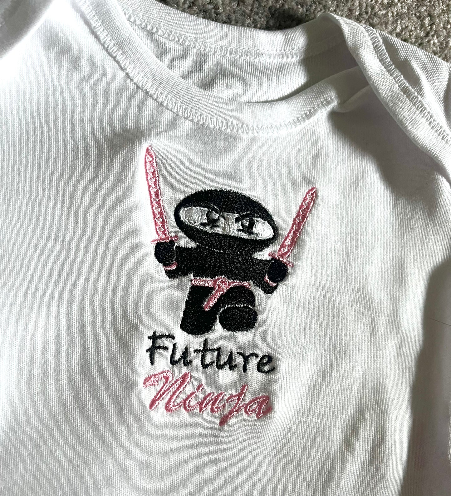 Future Ninja Embroidered Baby Grow