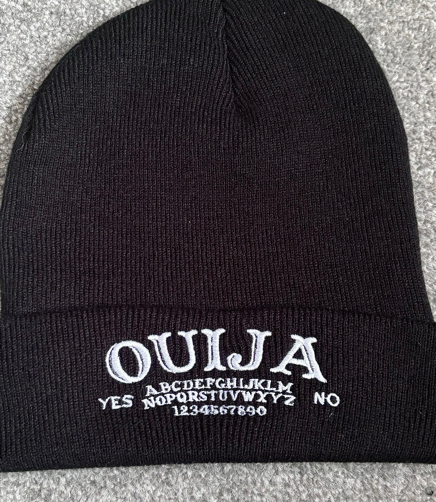 Ouija Board Embroidered Cuffed Beanie