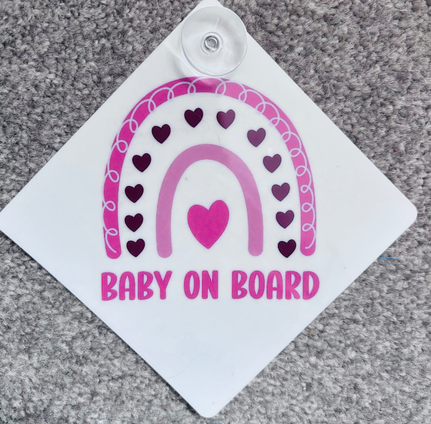 Boho Rainbow Car Sign & Sun Shade