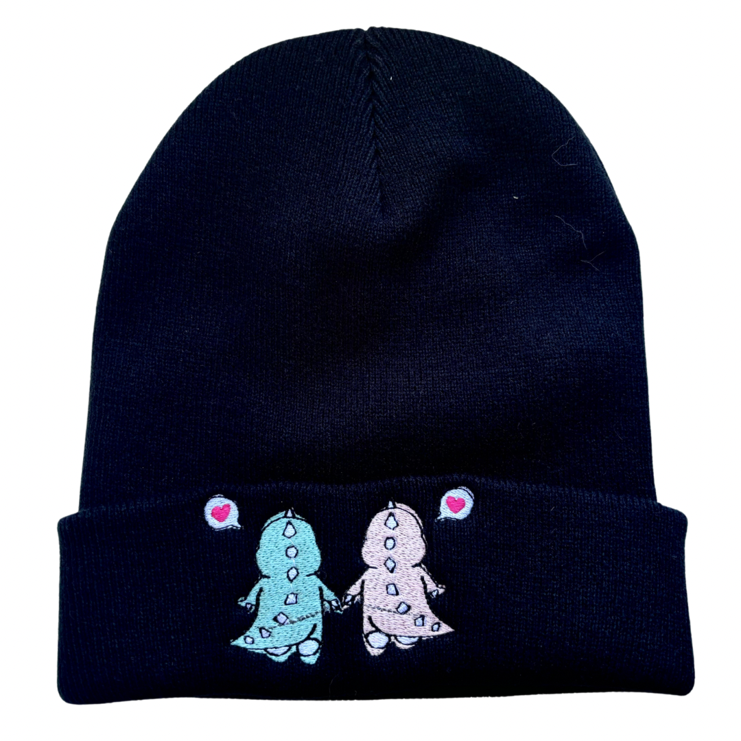 Kawaii Dinosaurs Embroidered Beanie Hat