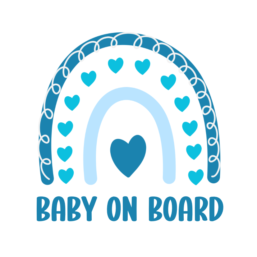 Boho Rainbow Car Sign & Sun Shade