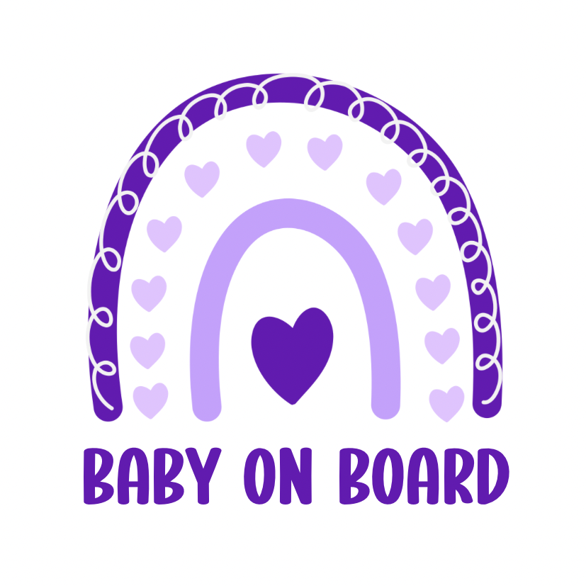 Boho Rainbow Car Sign & Sun Shade