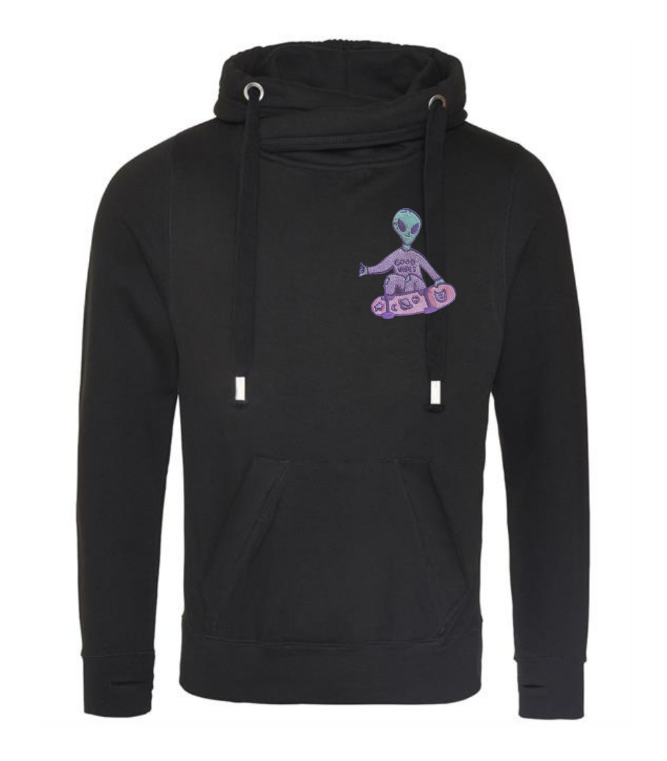 ‘Good Vibes’ Alien Hoodie & T-shirt