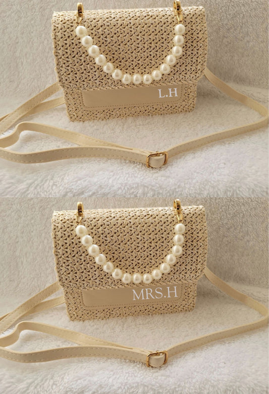 Personalised Pearl Handle Handbag